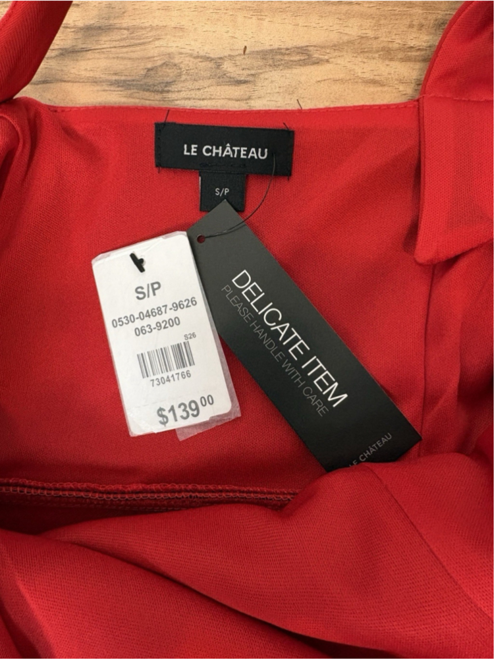 Le Château Red Rosette Floral Appliqué A-Line Cocktail Mini Dress S NWT - Picture 11 of 11